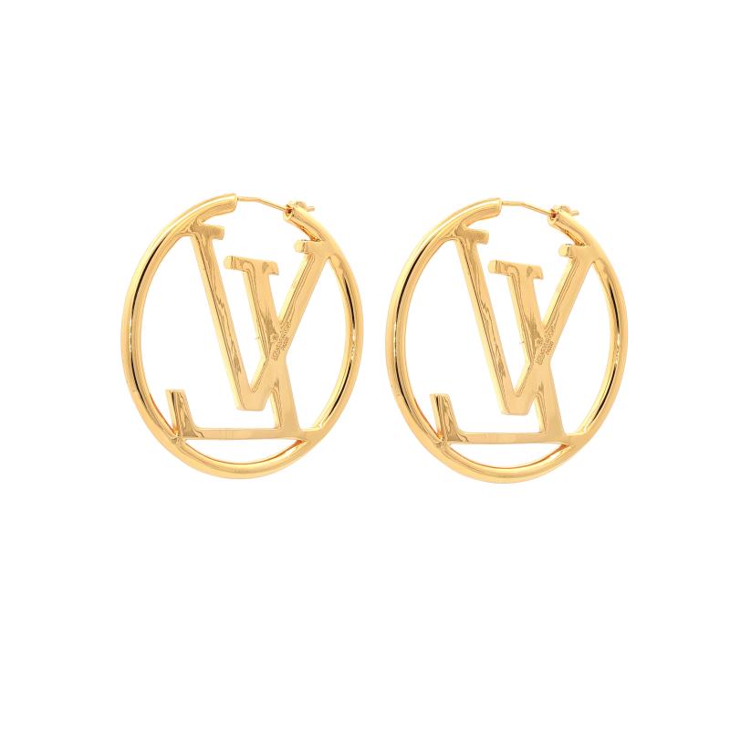 أقراط شعار L&V الفاخر
